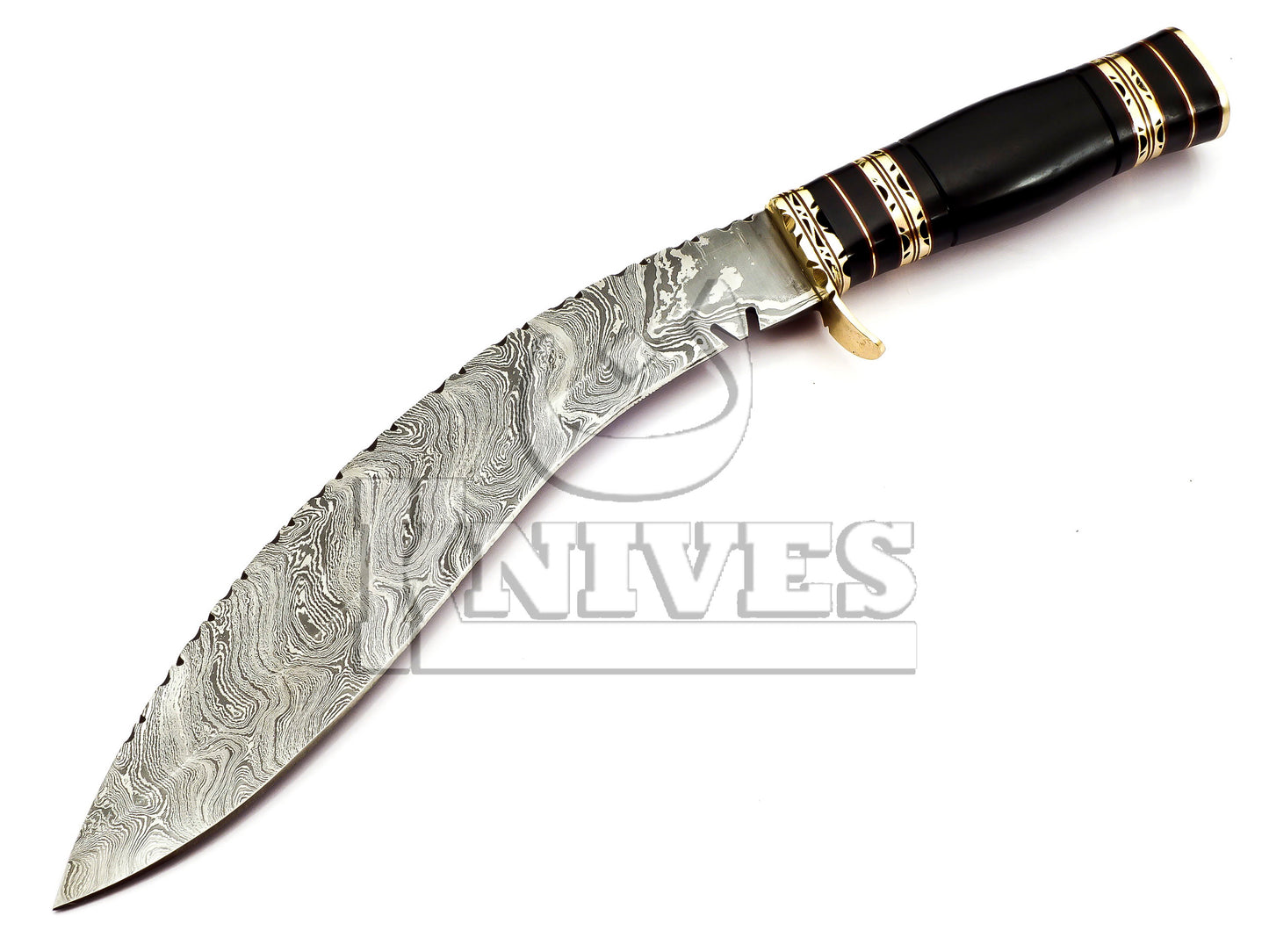 Damascus Steel Kukri knife with Black resin Handle