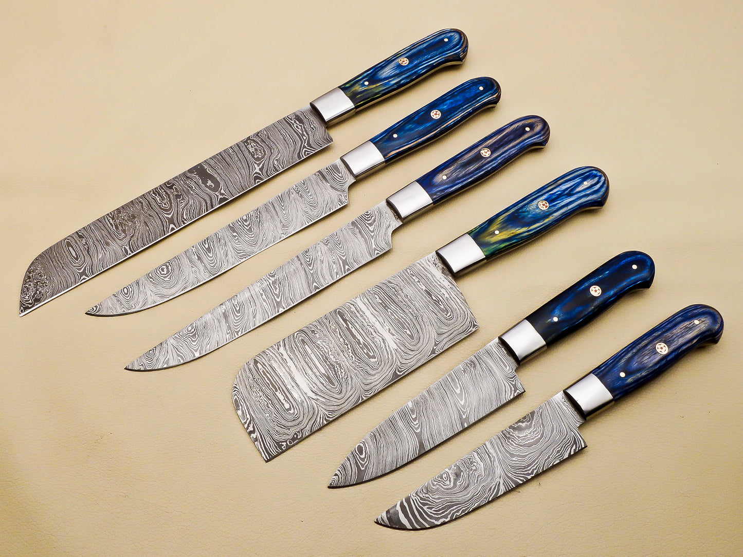 Damascus Steel Kitchen / Chef Knives set