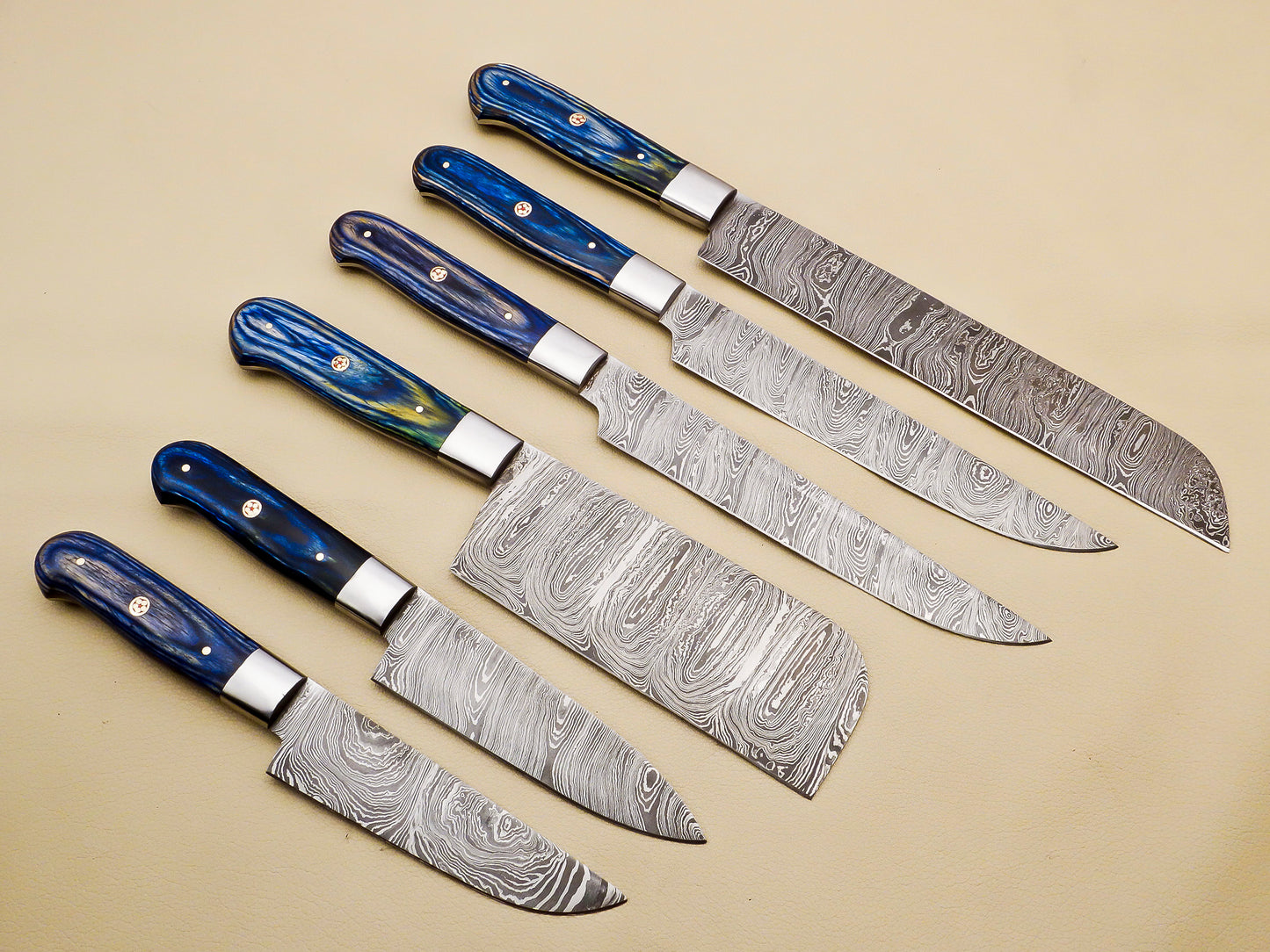 Damascus Steel Kitchen / Chef Knives set