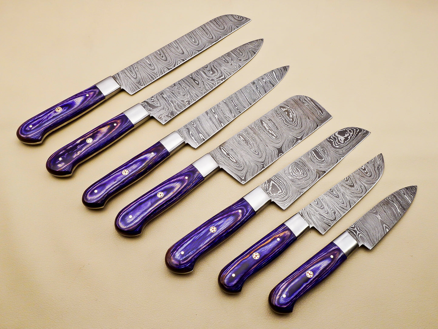 Damascus Steel Kitchen / Chef Knives set