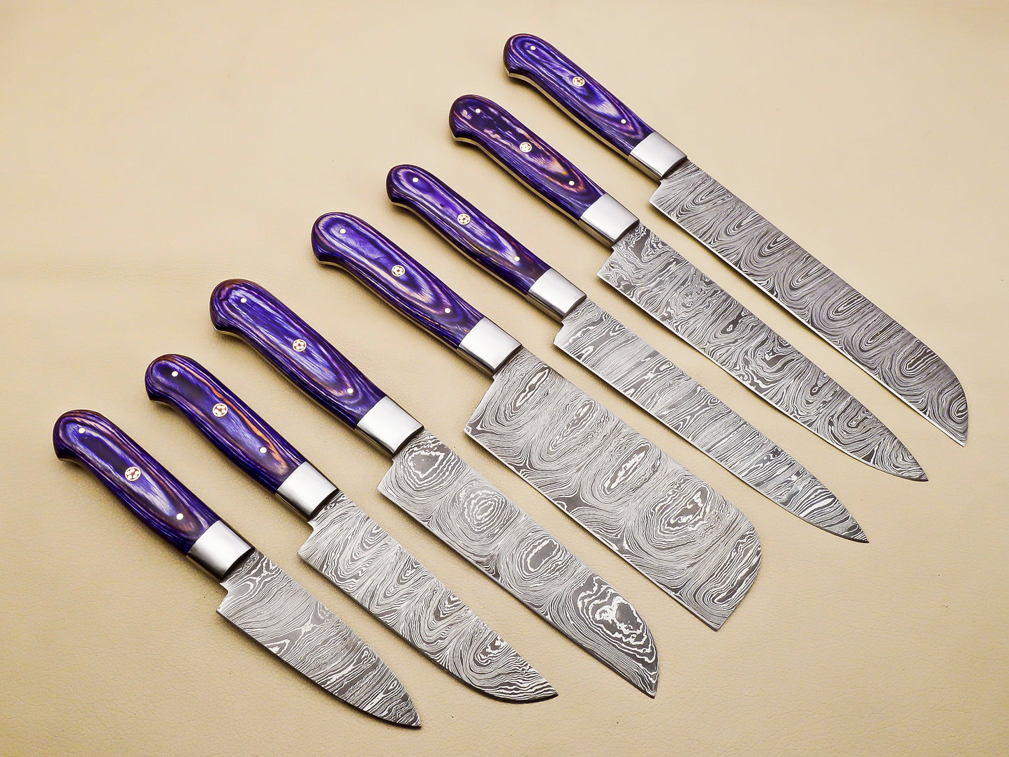 Damascus Steel Kitchen / Chef Knives set